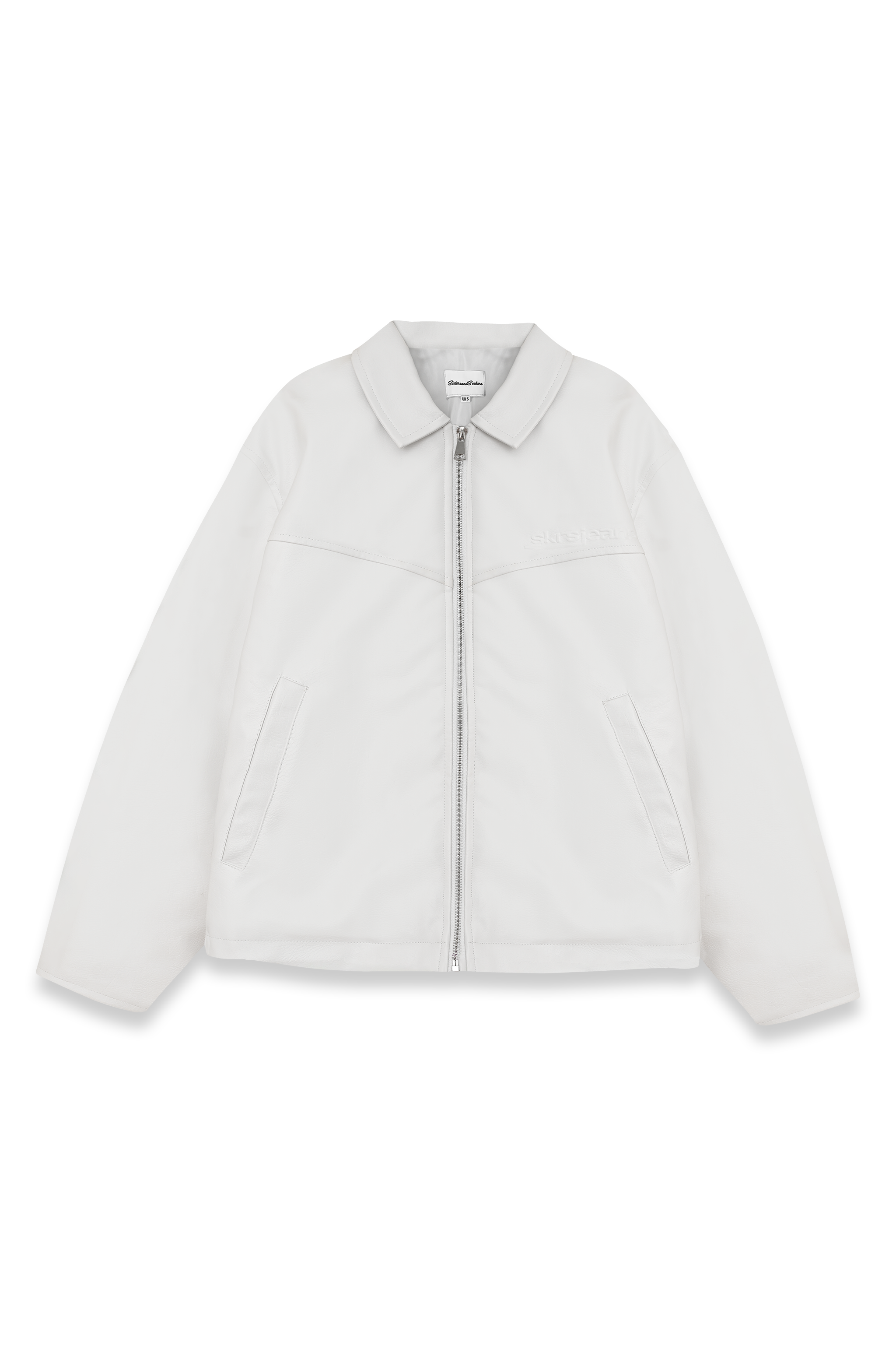 Milky Vegan Leather Jacket